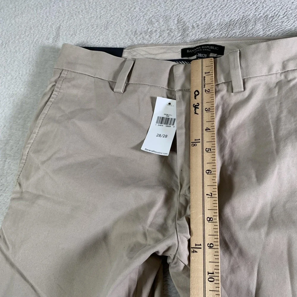 Banana Republic Pants Men 30x28(Tag 28x28) Beige Aiden Chino Slim Fit Cotton NEW